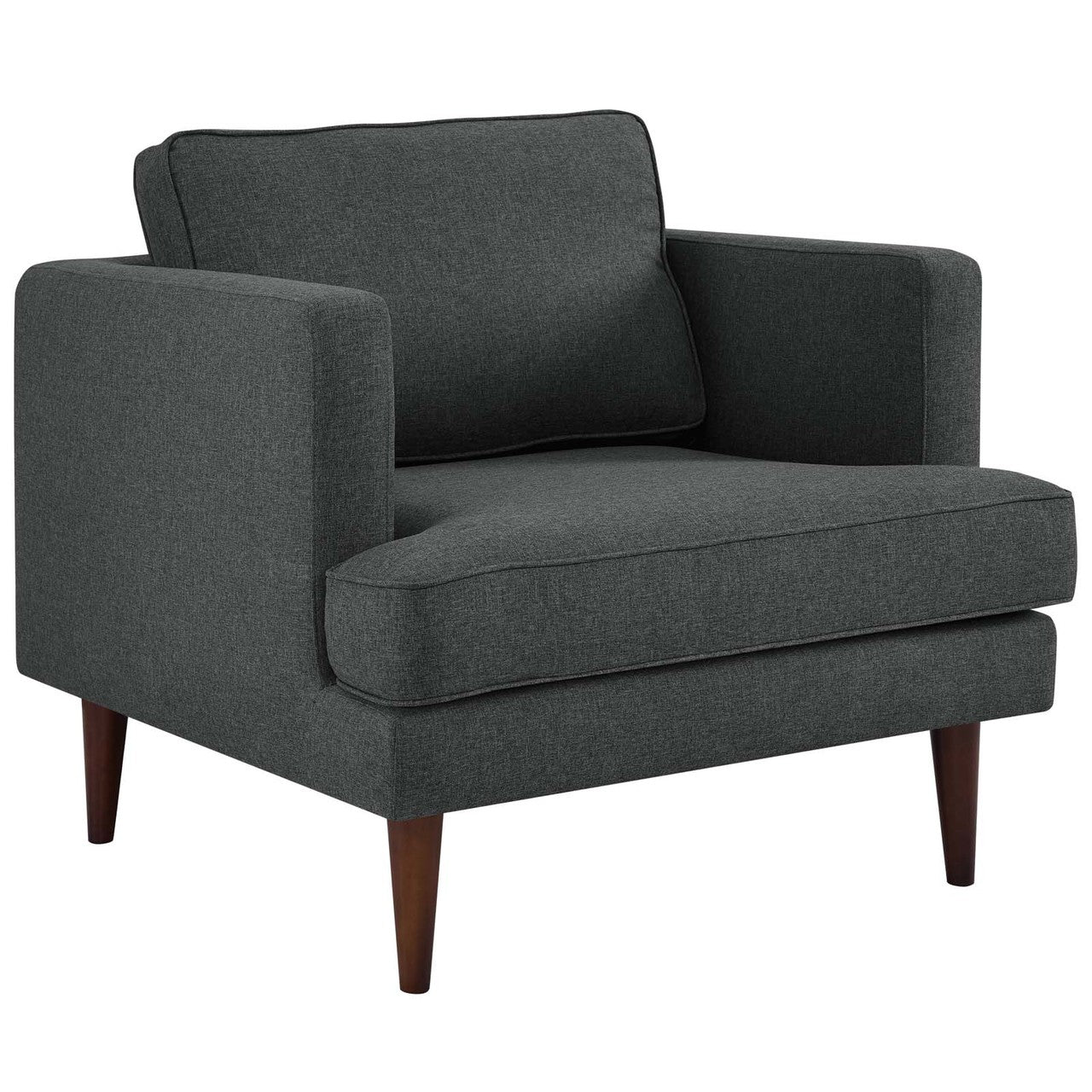 Agile Upholstered Fabric Armchair, Fabric, Grey Gray 14087