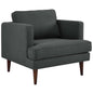 Agile Upholstered Fabric Armchair, Fabric, Grey Gray 14087