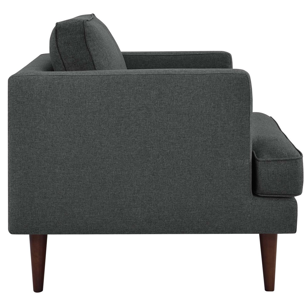 Agile Upholstered Fabric Armchair, Fabric, Grey Gray 14087