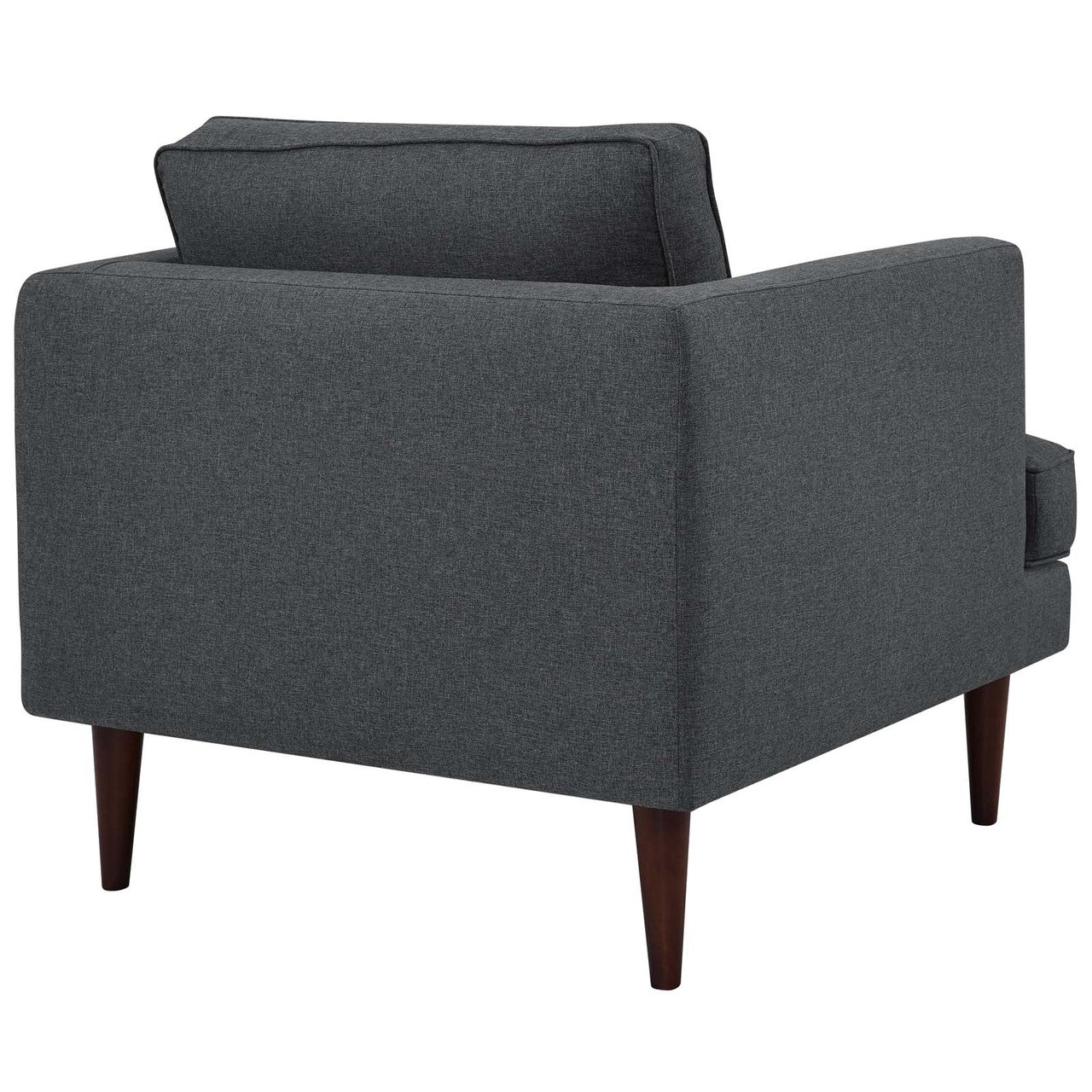 Agile Upholstered Fabric Armchair, Fabric, Grey Gray 14087