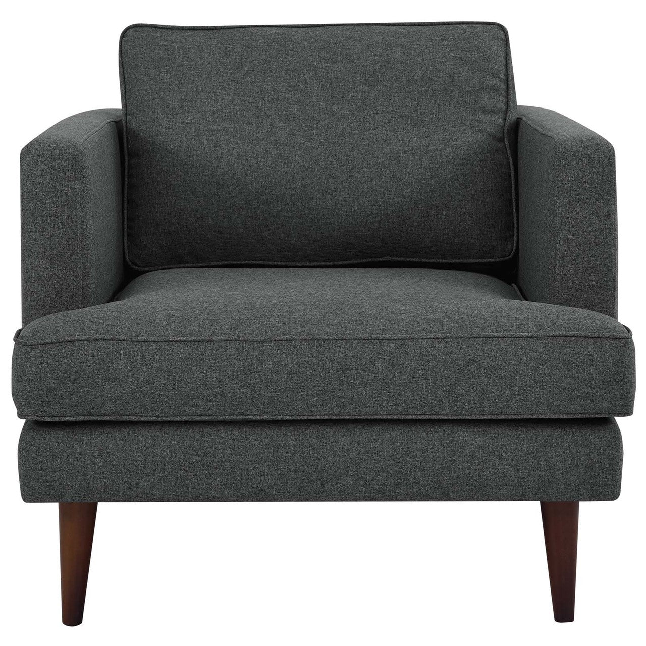 Agile Upholstered Fabric Armchair, Fabric, Grey Gray 14087