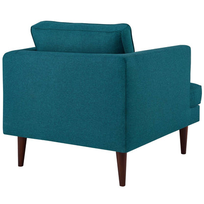 Agile Upholstered Fabric Armchair, Fabric, Aqua Blue 14088