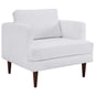Agile Upholstered Fabric Armchair, Fabric, White 14089