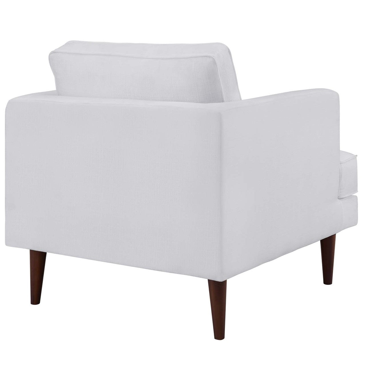 Agile Upholstered Fabric Armchair, Fabric, White 14089