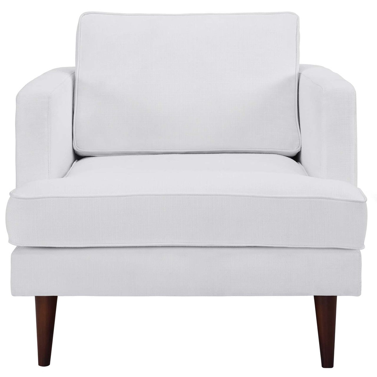 Agile Upholstered Fabric Armchair, Fabric, White 14089