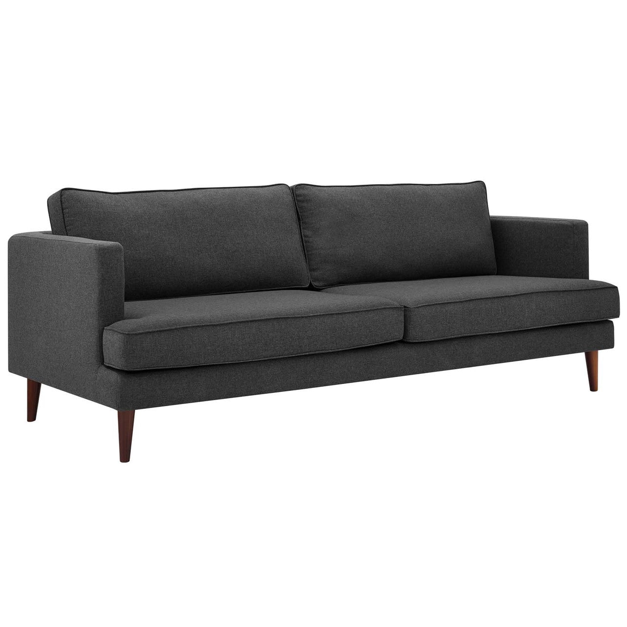 Agile Upholstered Fabric Sofa, Fabric, Grey Gray 14095