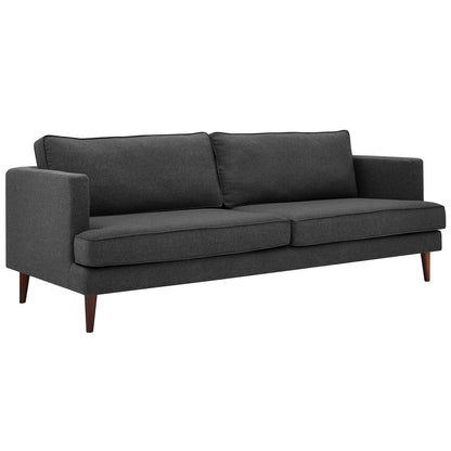 Agile Upholstered Fabric Sofa, Fabric, Grey Gray 14095