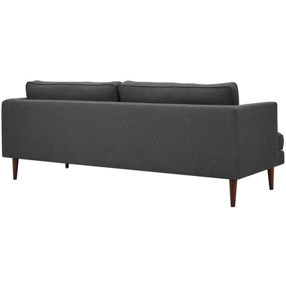 Agile Upholstered Fabric Sofa, Fabric, Grey Gray 14095