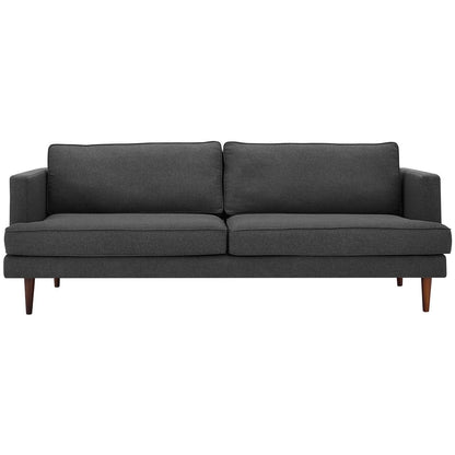 Agile Upholstered Fabric Sofa, Fabric, Grey Gray 14095