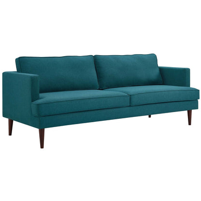 Agile Upholstered Fabric Sofa, Fabric, Aqua Blue 14096