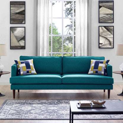 Agile Upholstered Fabric Sofa, Fabric, Aqua Blue 14096