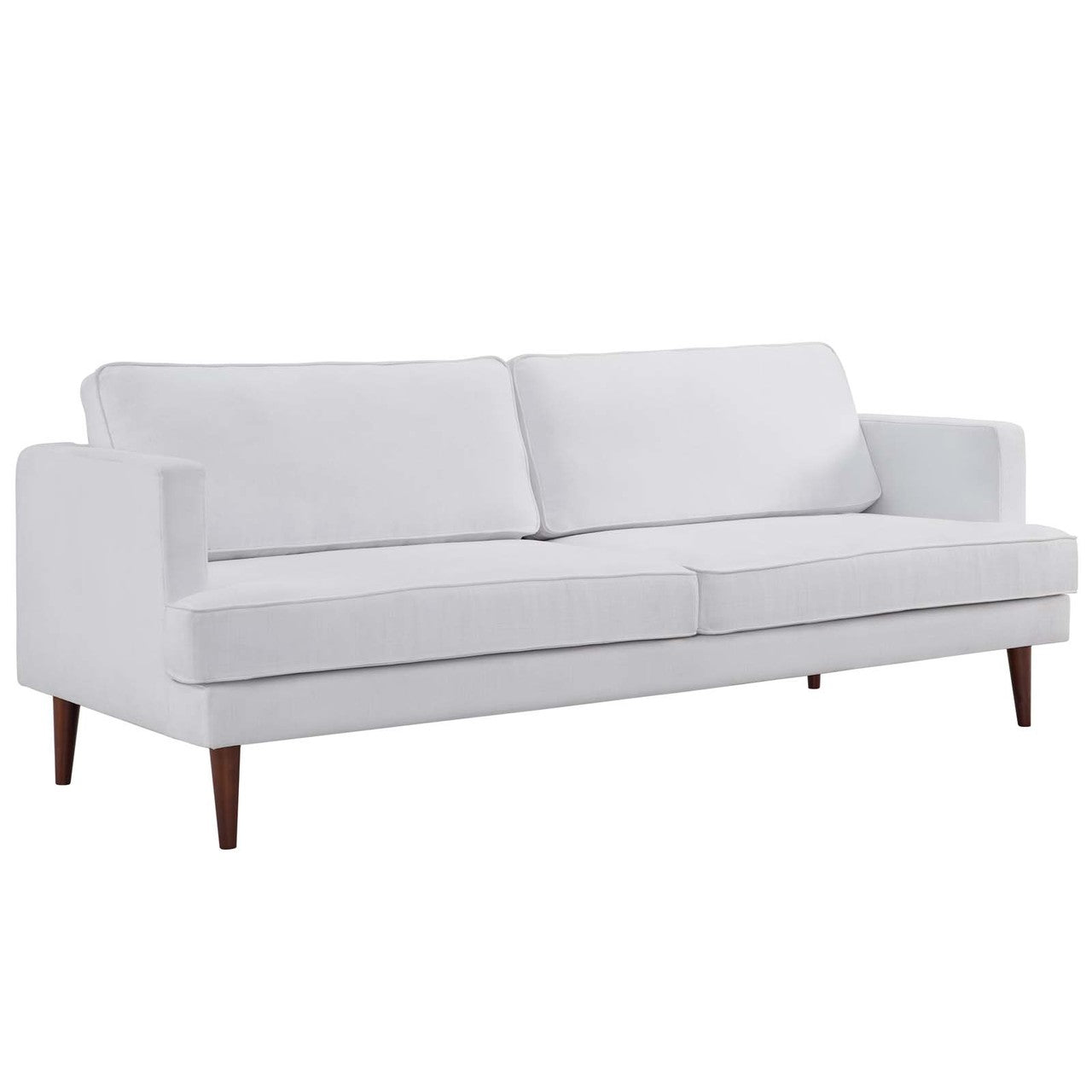 Agile Upholstered Fabric Sofa, Fabric, White 14097