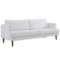 Agile Upholstered Fabric Sofa, Fabric, White 14097