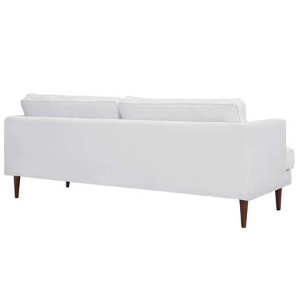 Agile Upholstered Fabric Sofa, Fabric, White 14097