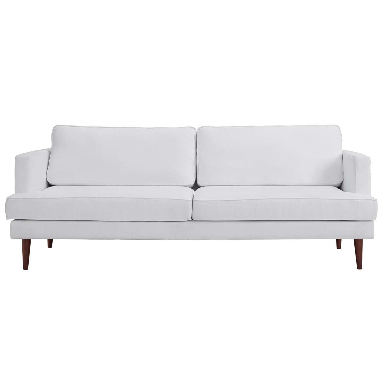 Agile Upholstered Fabric Sofa, Fabric, White 14097