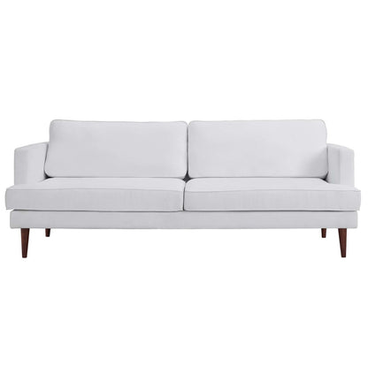 Agile Upholstered Fabric Sofa, Fabric, White 14097