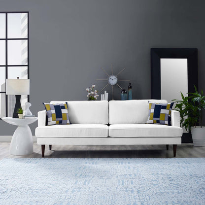 Agile Upholstered Fabric Sofa, Fabric, White 14097