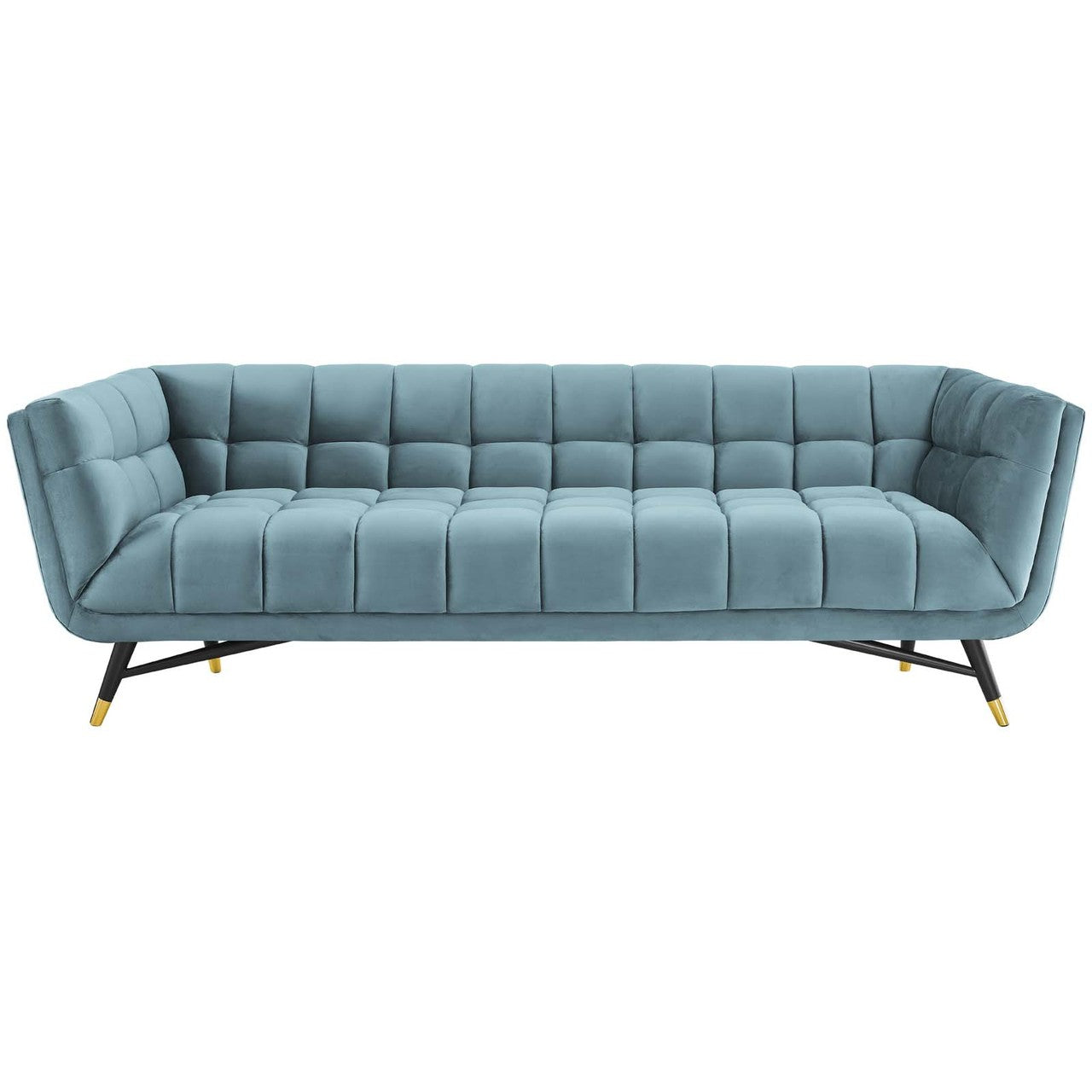 Adept Upholstered Velvet Sofa, Velvet Fabric, Blue 14105
