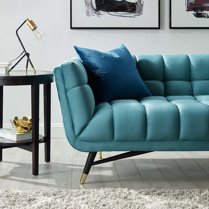 Adept Upholstered Velvet Sofa, Velvet Fabric, Blue 14105