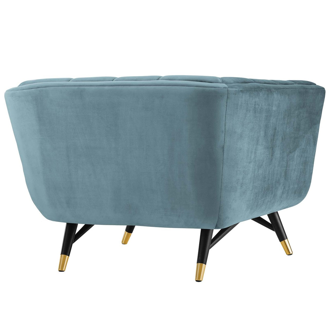 Adept Upholstered Velvet Armchair, Velvet Fabric, Blue 14109