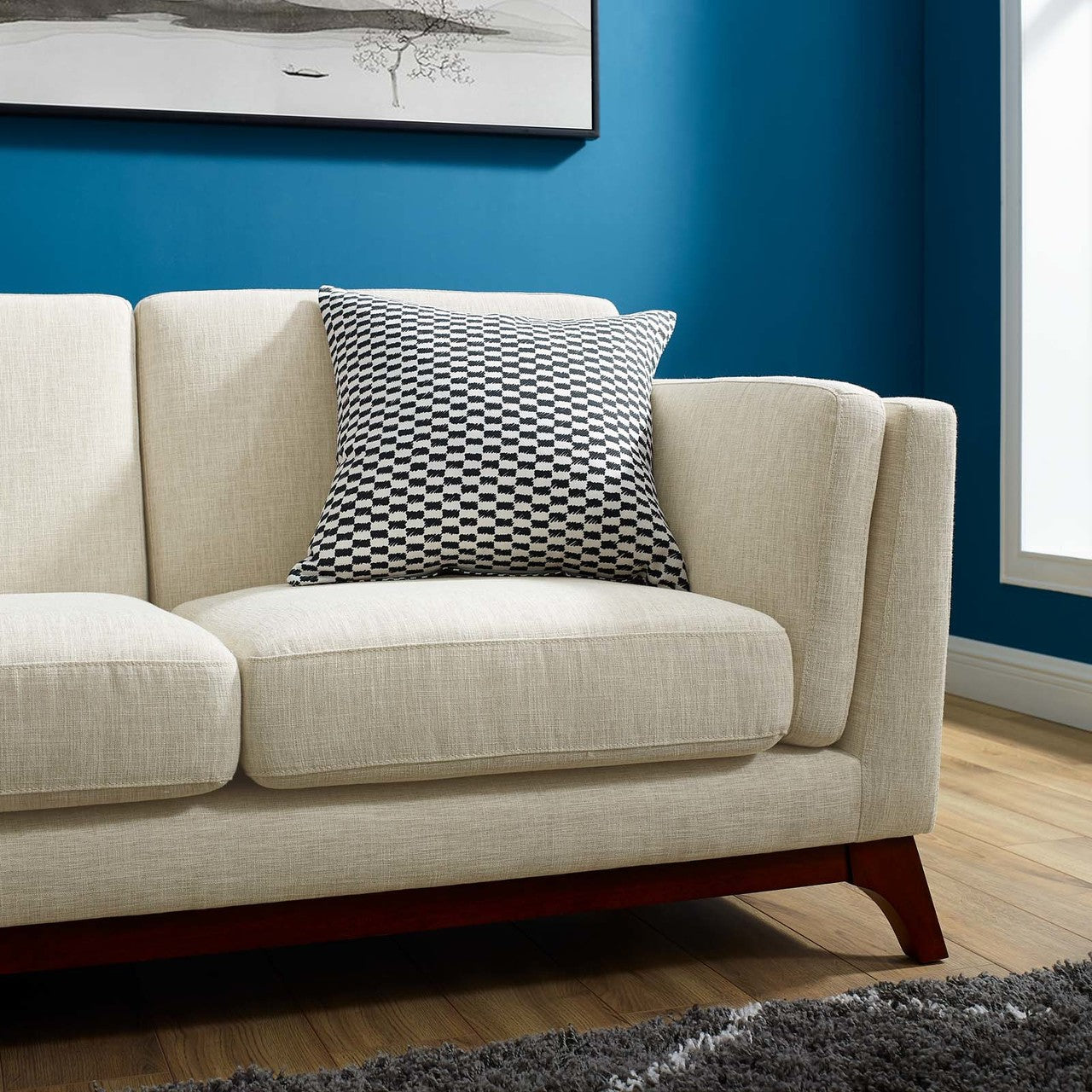 Chance Upholstered Fabric Sofa, Fabric, Beige 14114