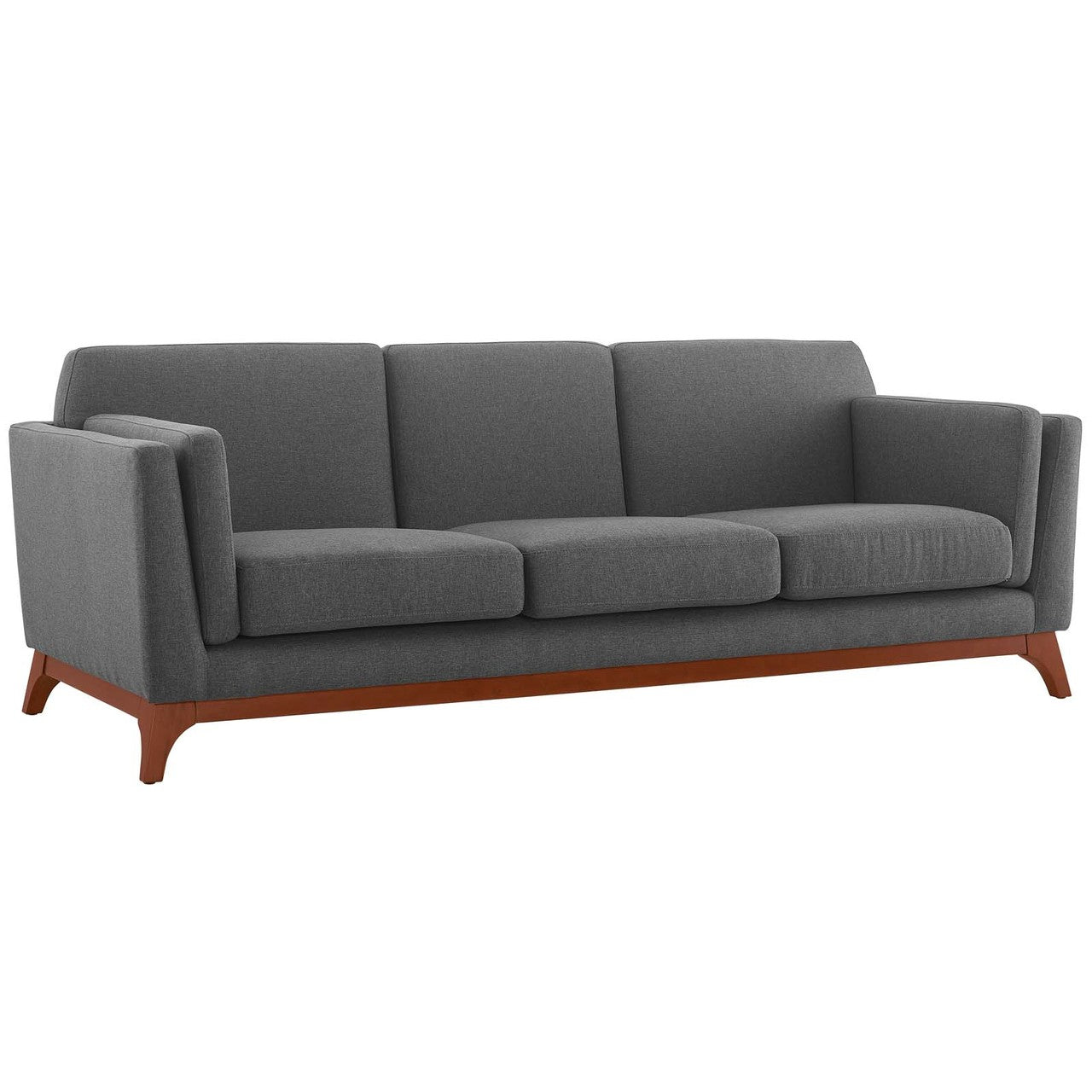 Chance Upholstered Fabric Sofa, Fabric, Grey Gray 14115