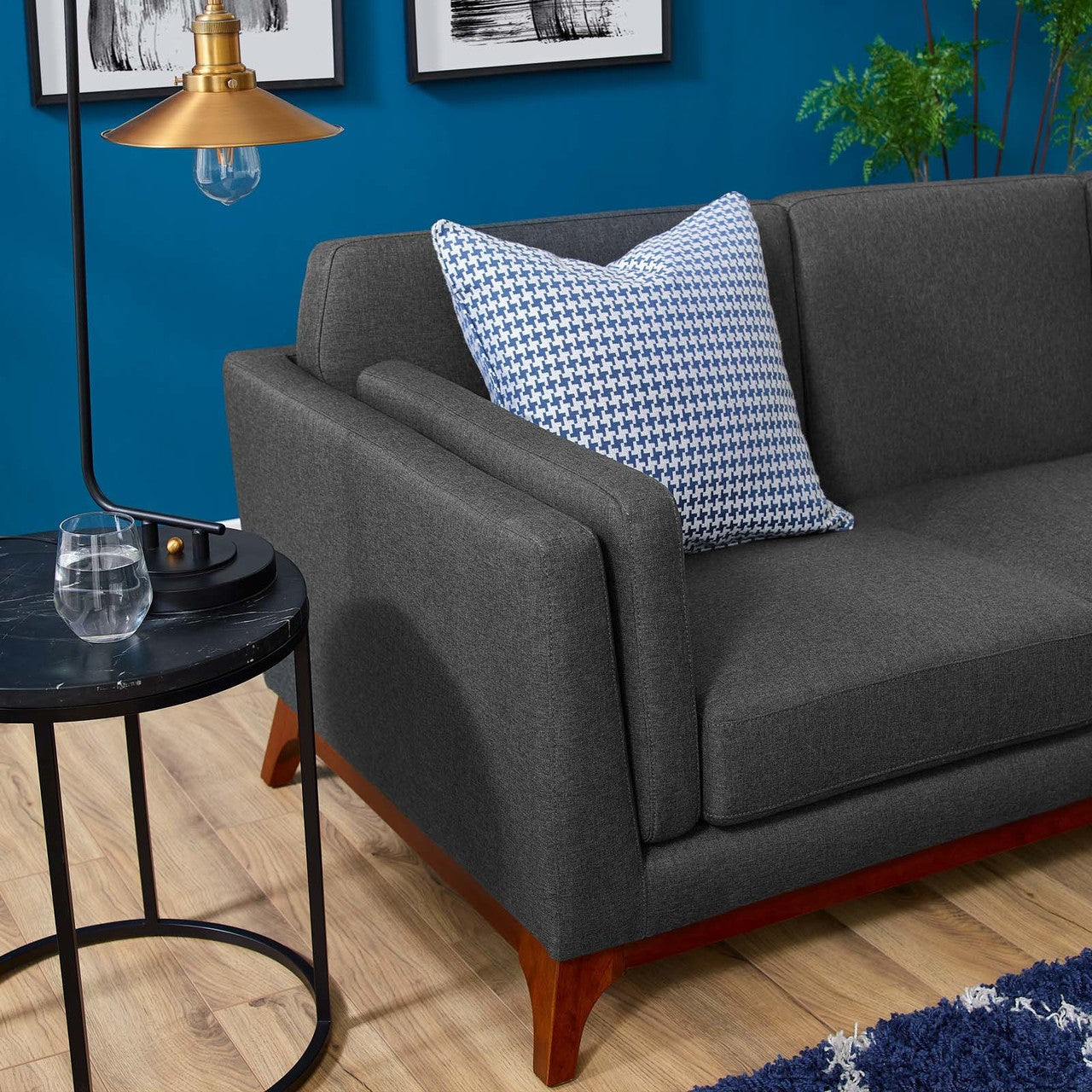 Chance Upholstered Fabric Sofa, Fabric, Grey Gray 14115