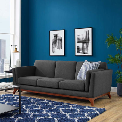 Chance Upholstered Fabric Sofa, Fabric, Grey Gray 14115