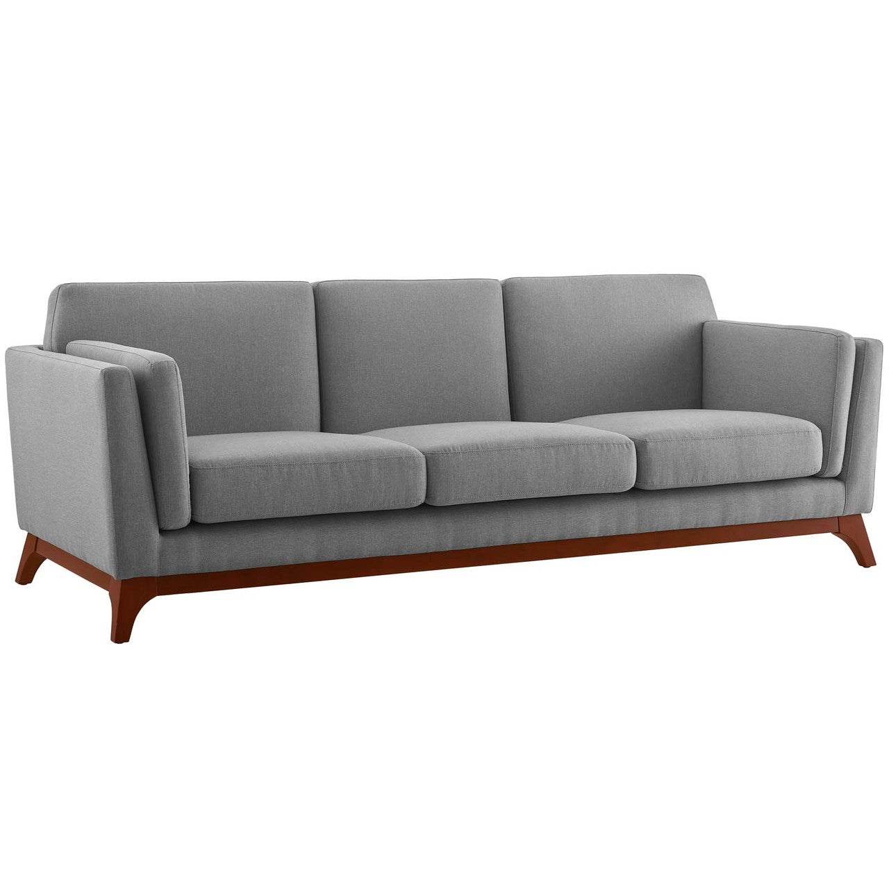 Chance Upholstered Fabric Sofa, Fabric, Light Grey Gray 14116