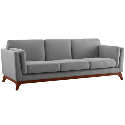 Chance Upholstered Fabric Sofa, Fabric, Light Grey Gray 14116
