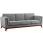 Chance Upholstered Fabric Sofa, Fabric, Light Grey Gray 14116