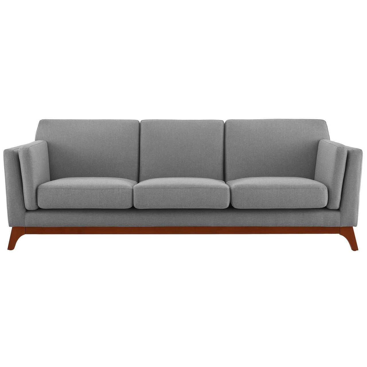 Chance Upholstered Fabric Sofa, Fabric, Light Grey Gray 14116
