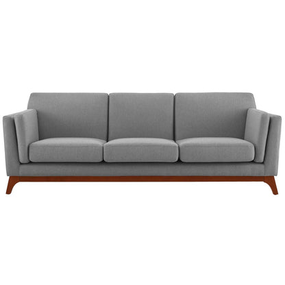 Chance Upholstered Fabric Sofa, Fabric, Light Grey Gray 14116