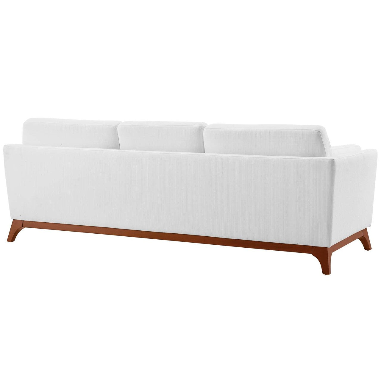Chance Upholstered Fabric Sofa, Fabric, White 14118