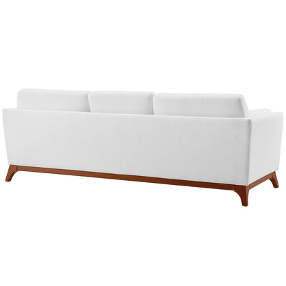 Chance Upholstered Fabric Sofa, Fabric, White 14118