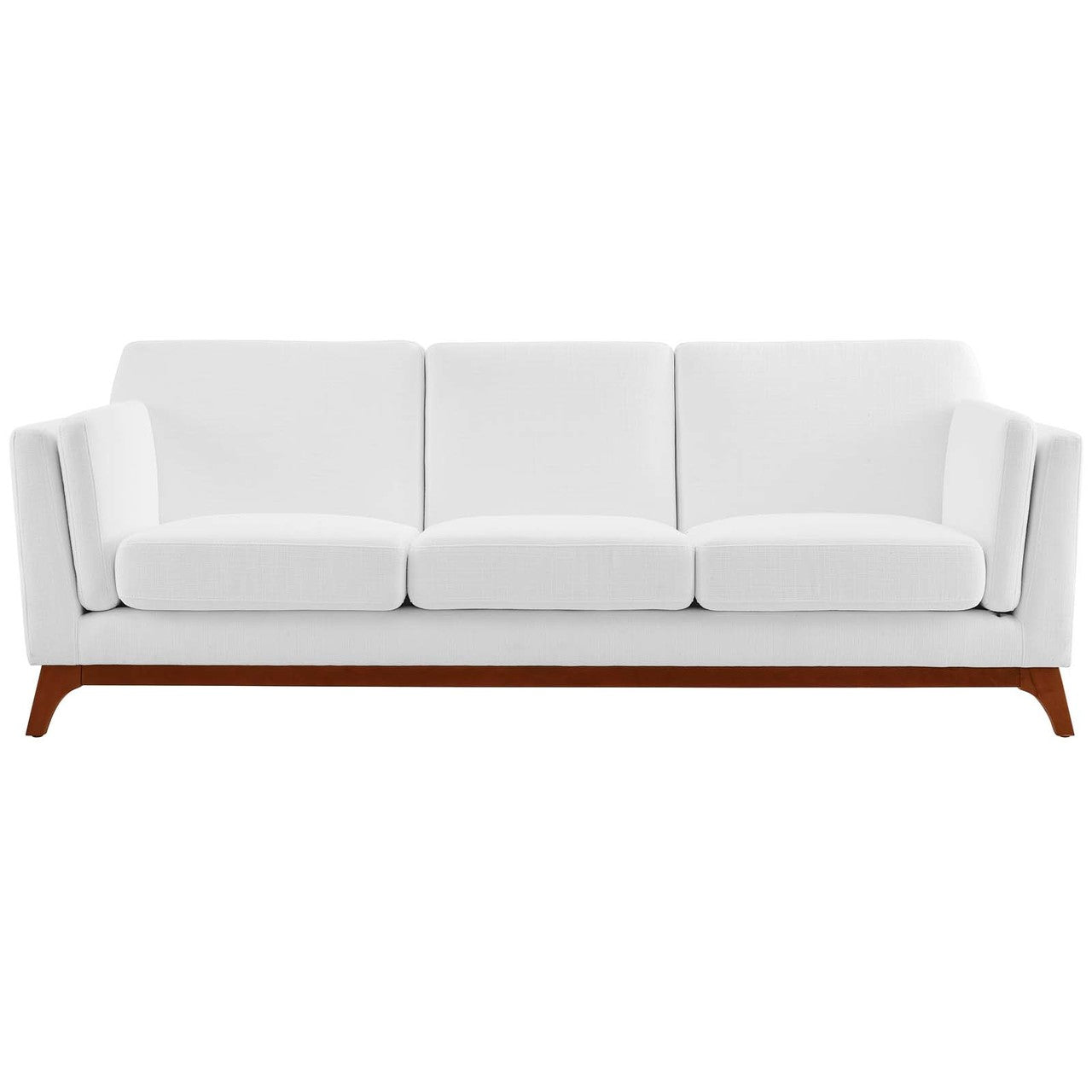 Chance Upholstered Fabric Sofa, Fabric, White 14118