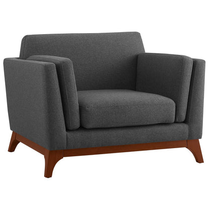 Chance Upholstered Fabric Armchair, Fabric, Grey Gray 14120