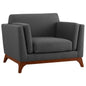 Chance Upholstered Fabric Armchair, Fabric, Grey Gray 14120