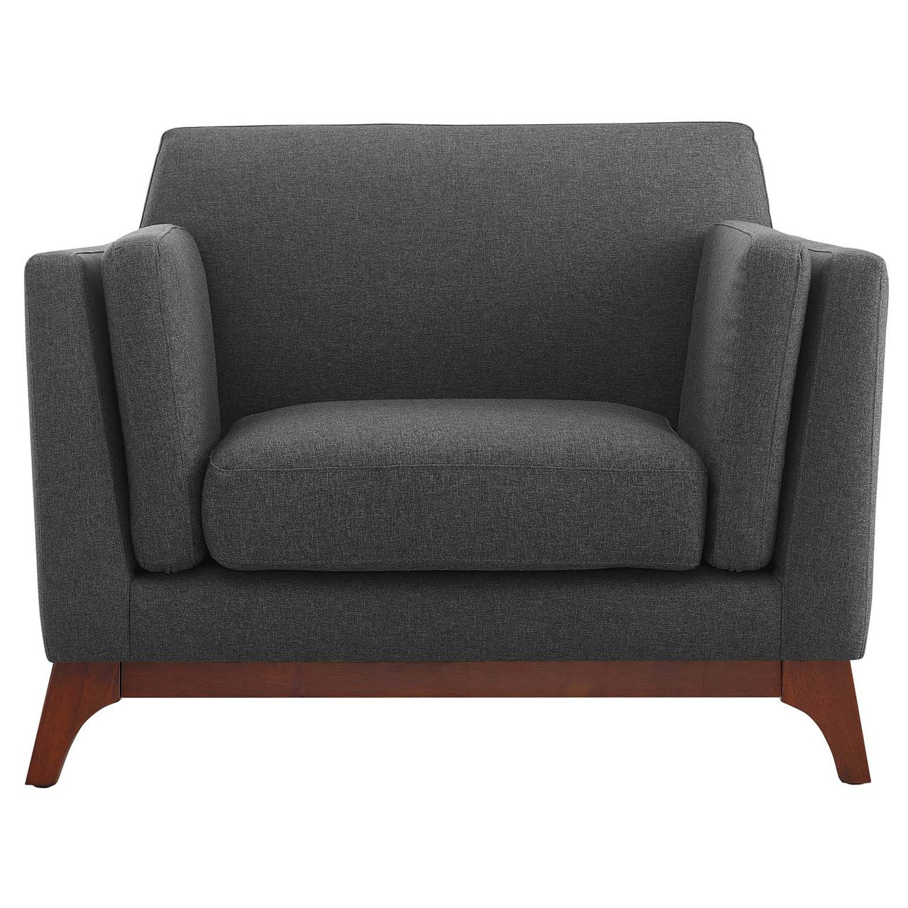 Chance Upholstered Fabric Armchair, Fabric, Grey Gray 14120