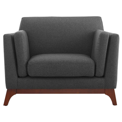 Chance Upholstered Fabric Armchair, Fabric, Grey Gray 14120
