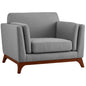 Chance Upholstered Fabric Armchair, Fabric, Light Grey Gray 14121