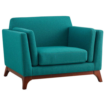 Chance Upholstered Fabric Armchair, Fabric, Aqua Blue 14122