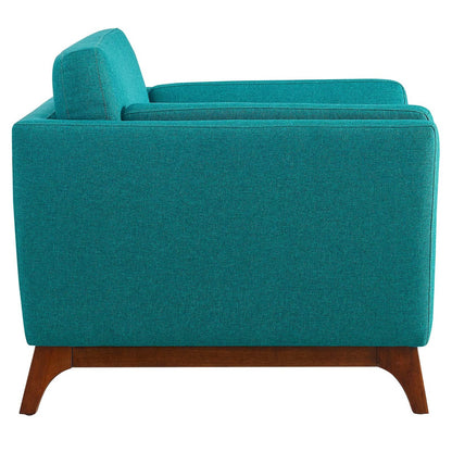 Chance Upholstered Fabric Armchair, Fabric, Aqua Blue 14122