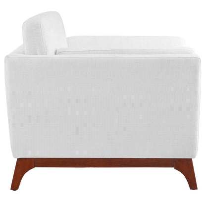 Chance Upholstered Fabric Armchair, Fabric, White 14123