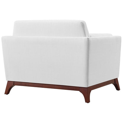 Chance Upholstered Fabric Armchair, Fabric, White 14123