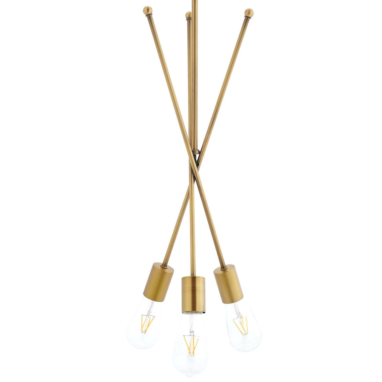 Strive Brass Pendant Chandelier, Brass Metal Steel, Gold 14148