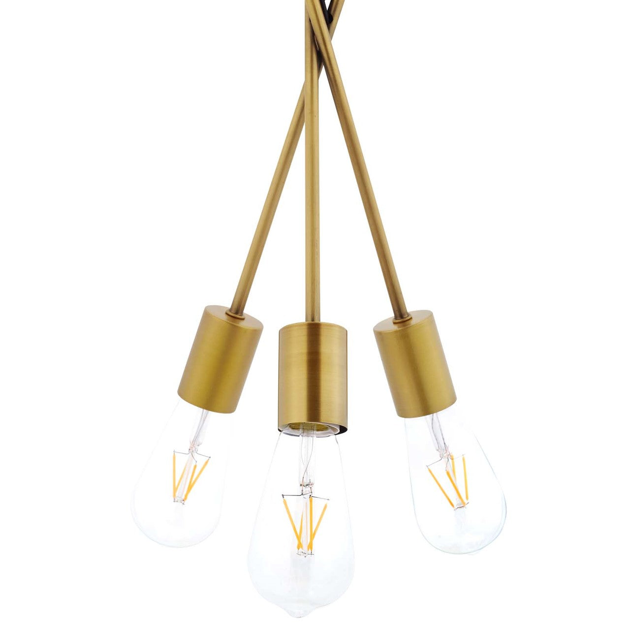 Strive Brass Pendant Chandelier, Brass Metal Steel, Gold 14148