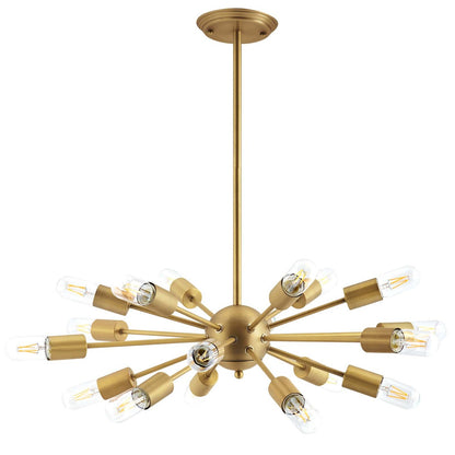 Resolve Brass Pendant Chandelier, Brass Metal Steel, Gold 14149