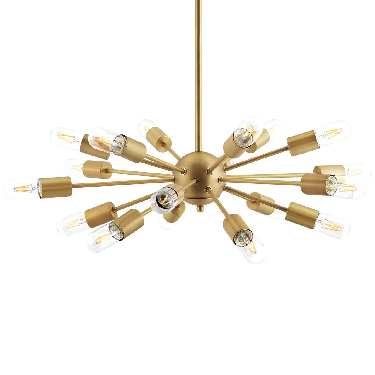 Resolve Brass Pendant Chandelier, Brass Metal Steel, Gold 14149