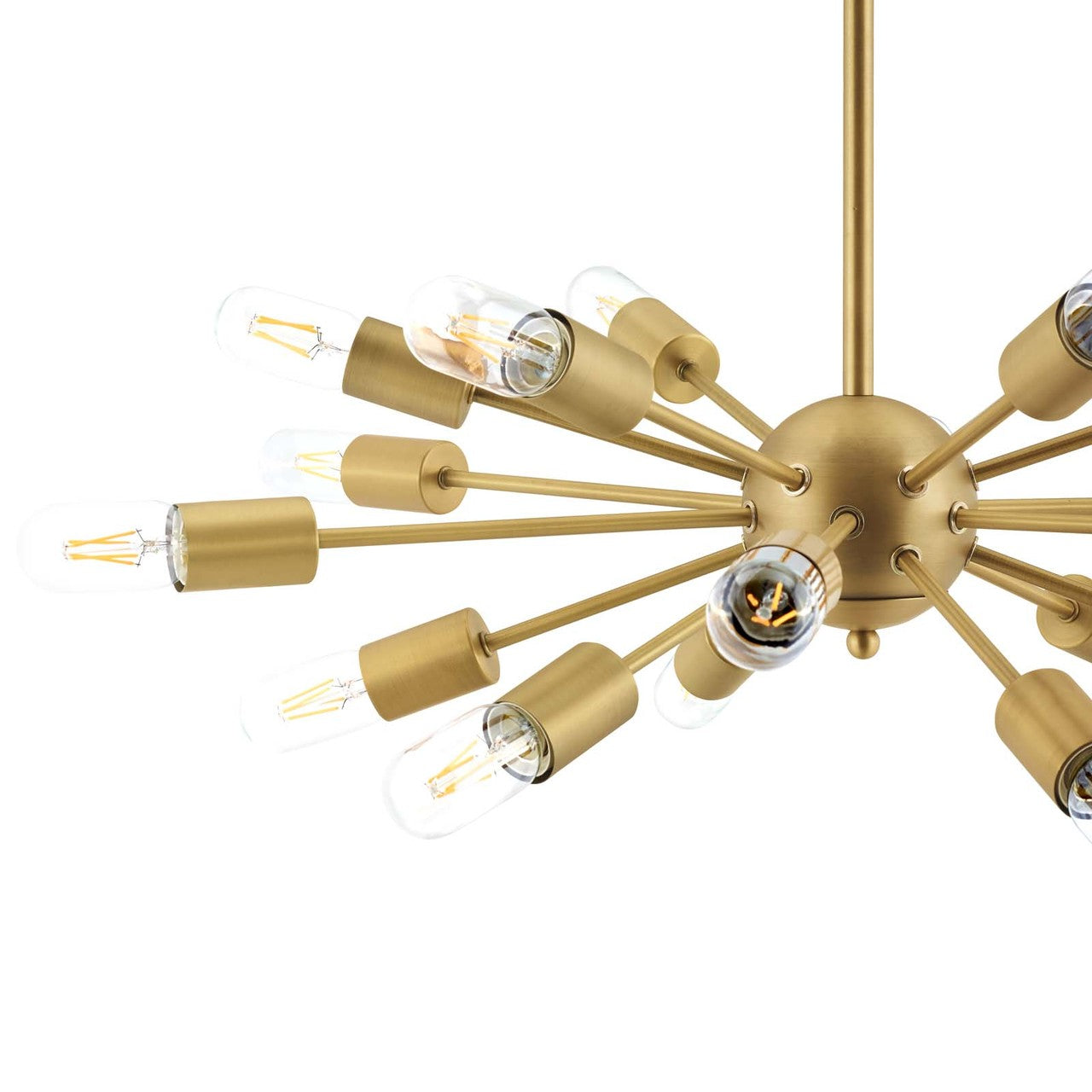 Resolve Brass Pendant Chandelier, Brass Metal Steel, Gold 14149